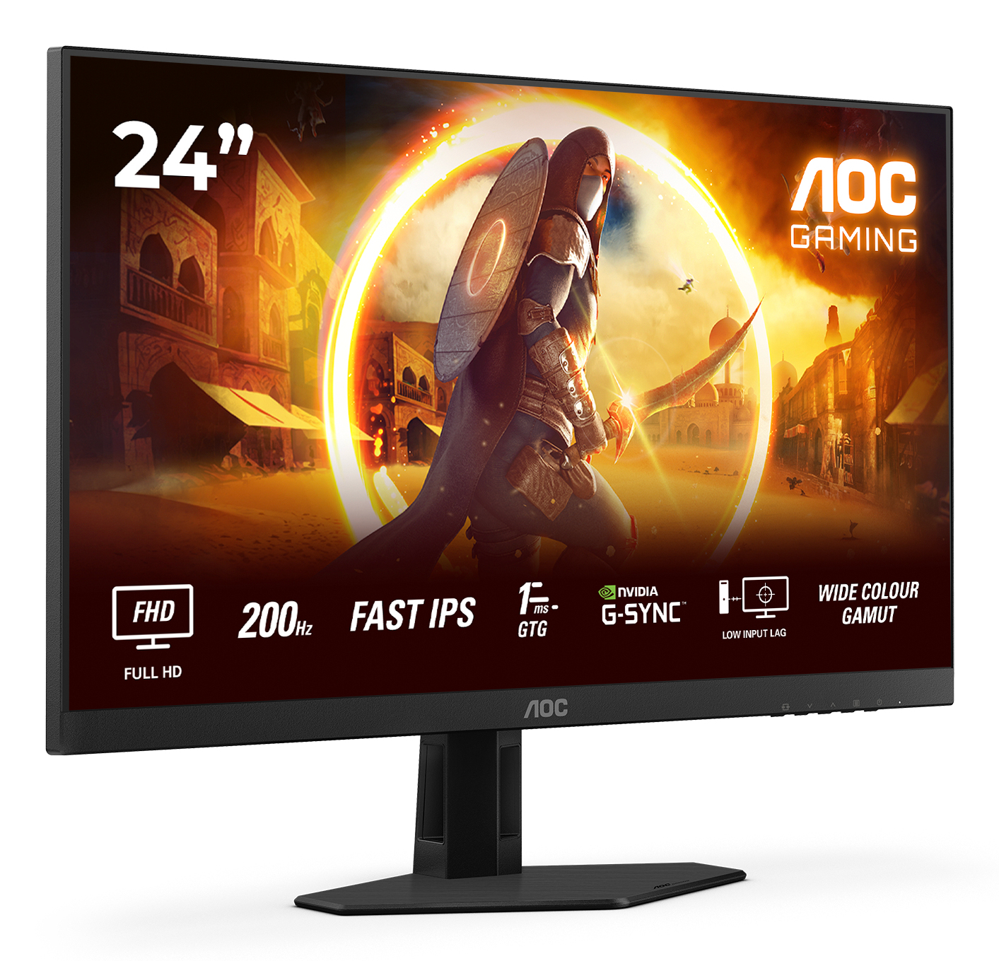 AOC G4 24G4HRE computer monitor 60,5 cm (23.8") 1920 x 1080 Pixels Full HD LED Zwart, Rood - Afbeelding 2