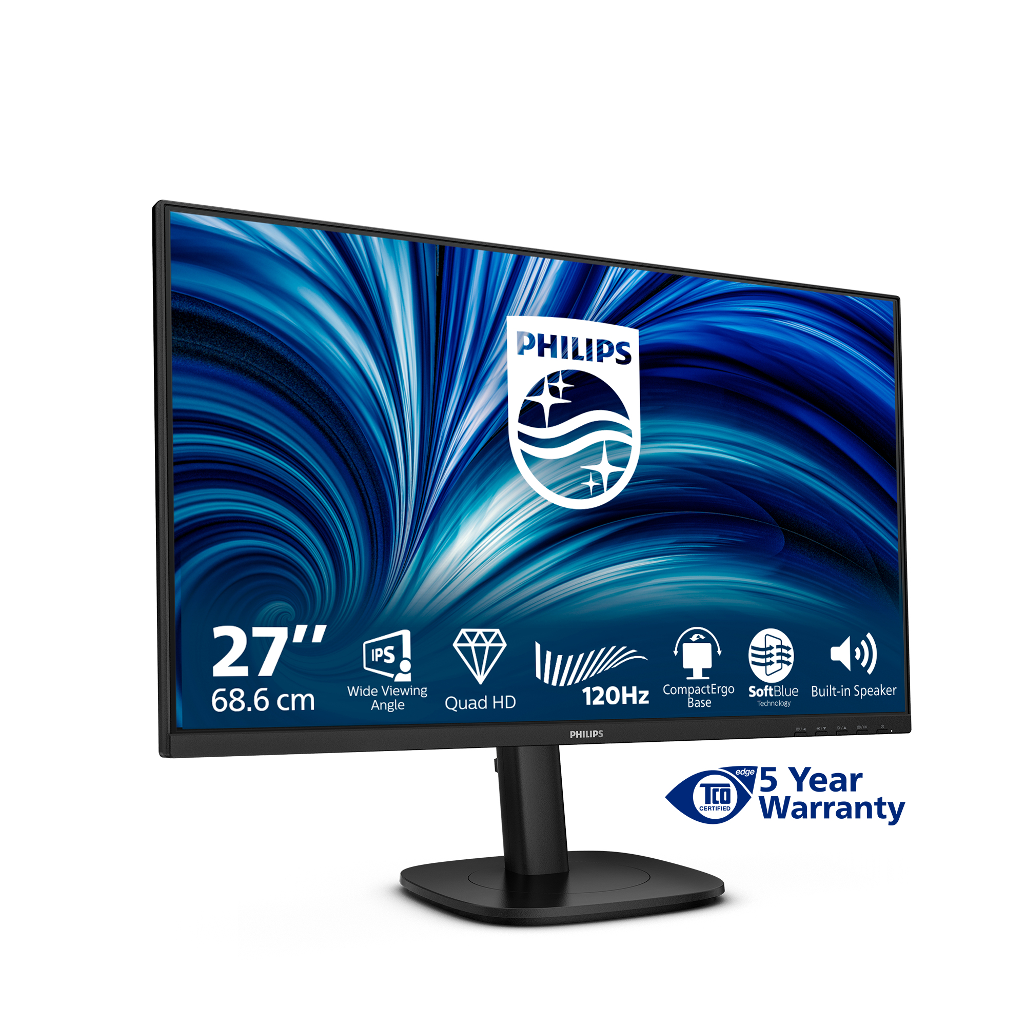 Philips 27B2N3500J/00 computer monitor 68,6 cm (27") 2560 x 1440 Pixels 2K LCD Zwart - Afbeelding 3