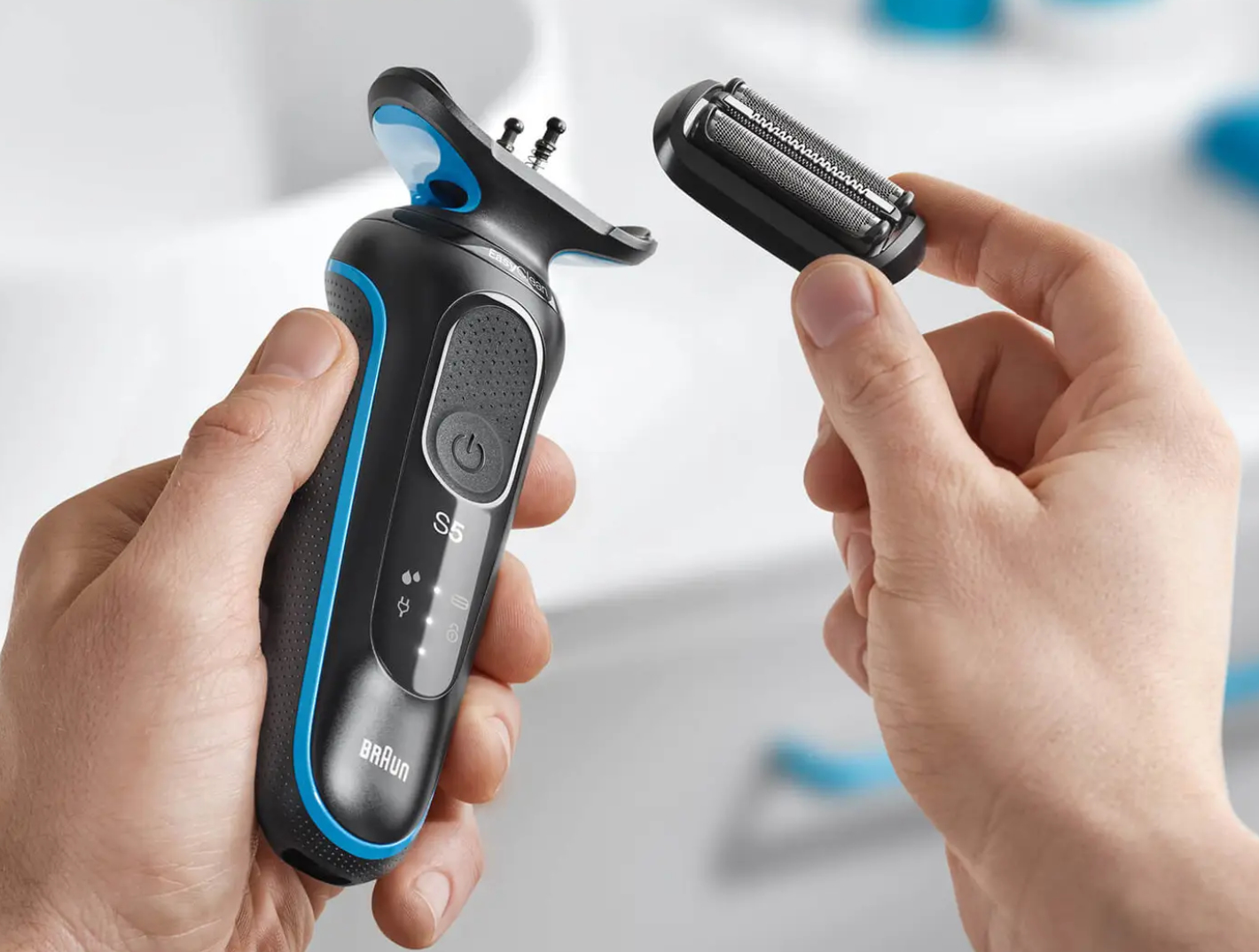 Braun 51-B1000s Scheerapparaat met scheerblad Zwart, Blauw - Afbeelding 4