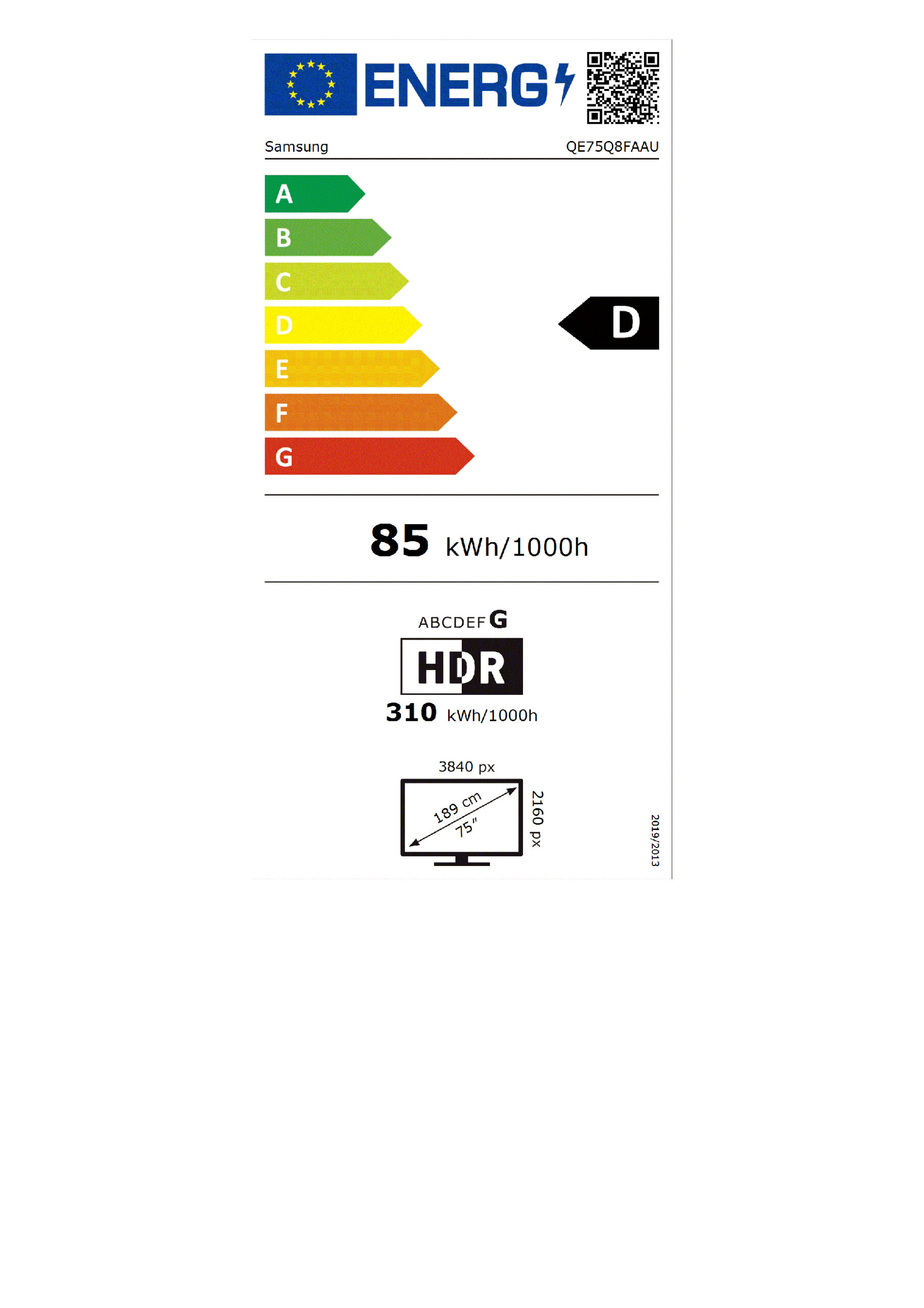 Samsung Q8F QE75Q8FAAU 190,5 cm (75") 4K Ultra HD Smart TV Wifi Grijs, Titanium - Afbeelding 6