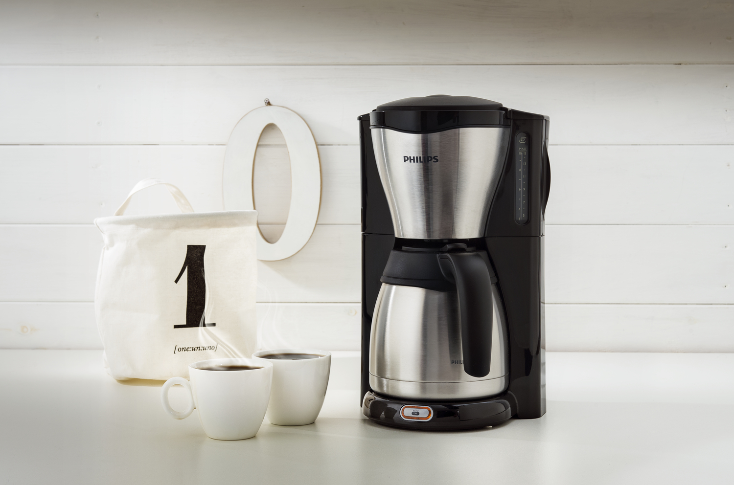Philips Café Gaia Collection Metalen koffiezetter met thermische kan - Afbeelding 7