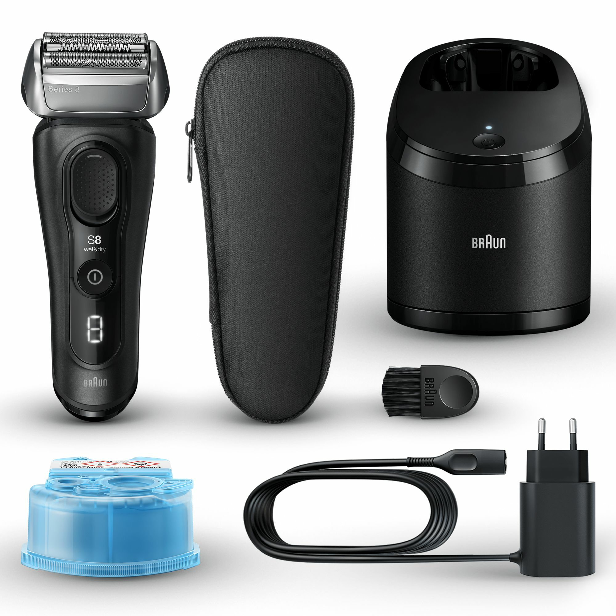 Braun Series 8 8560cc Wet & Dry Scheerapparaat met scheerblad Trimmer Zwart - Afbeelding 2