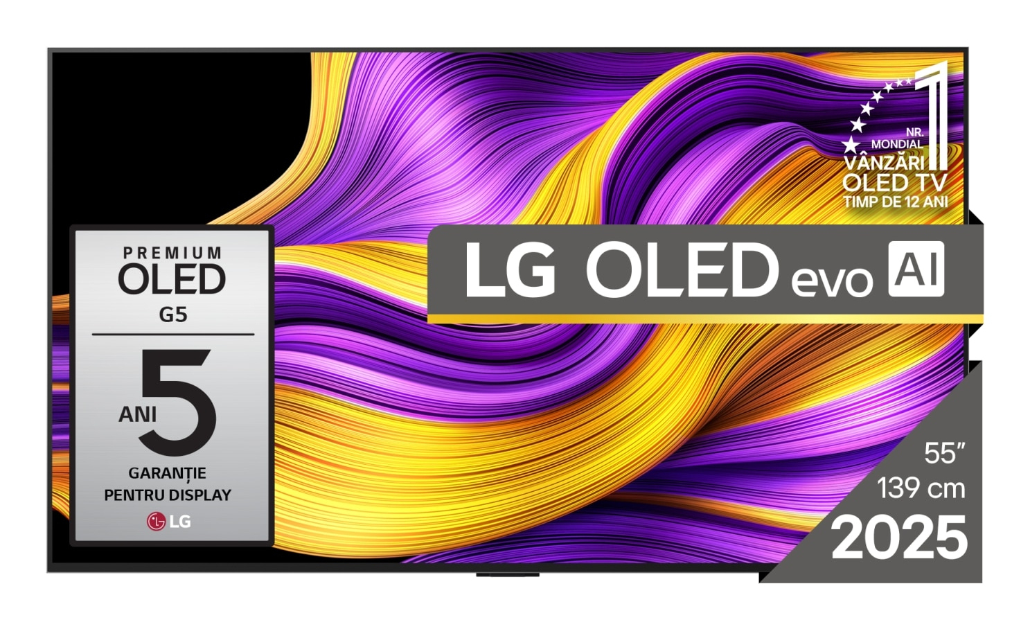 LG OLED evo AI OLED55G51LW tv 139,7 cm (55") 4K Ultra HD Smart TV Wifi Zwart
