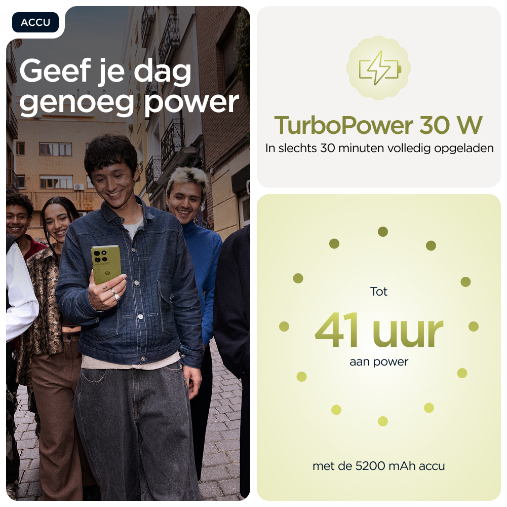 Motorola moto g86 5G 16,9 cm (6.67") Dual SIM Android 15 USB Type-C 8 GB 256 GB 5200 mAh Groen - Afbeelding 4