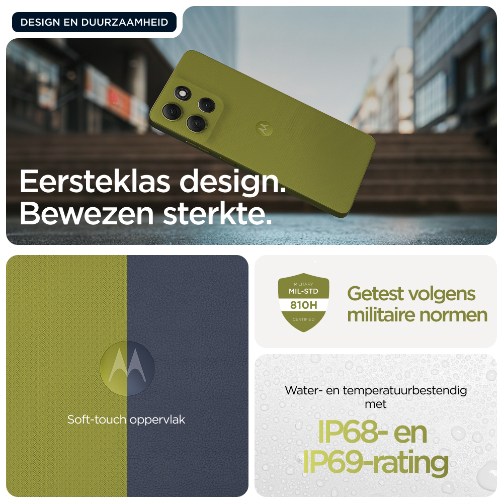 Motorola moto g86 5G 16,9 cm (6.67") Dual SIM Android 15 USB Type-C 8 GB 256 GB 5200 mAh Groen