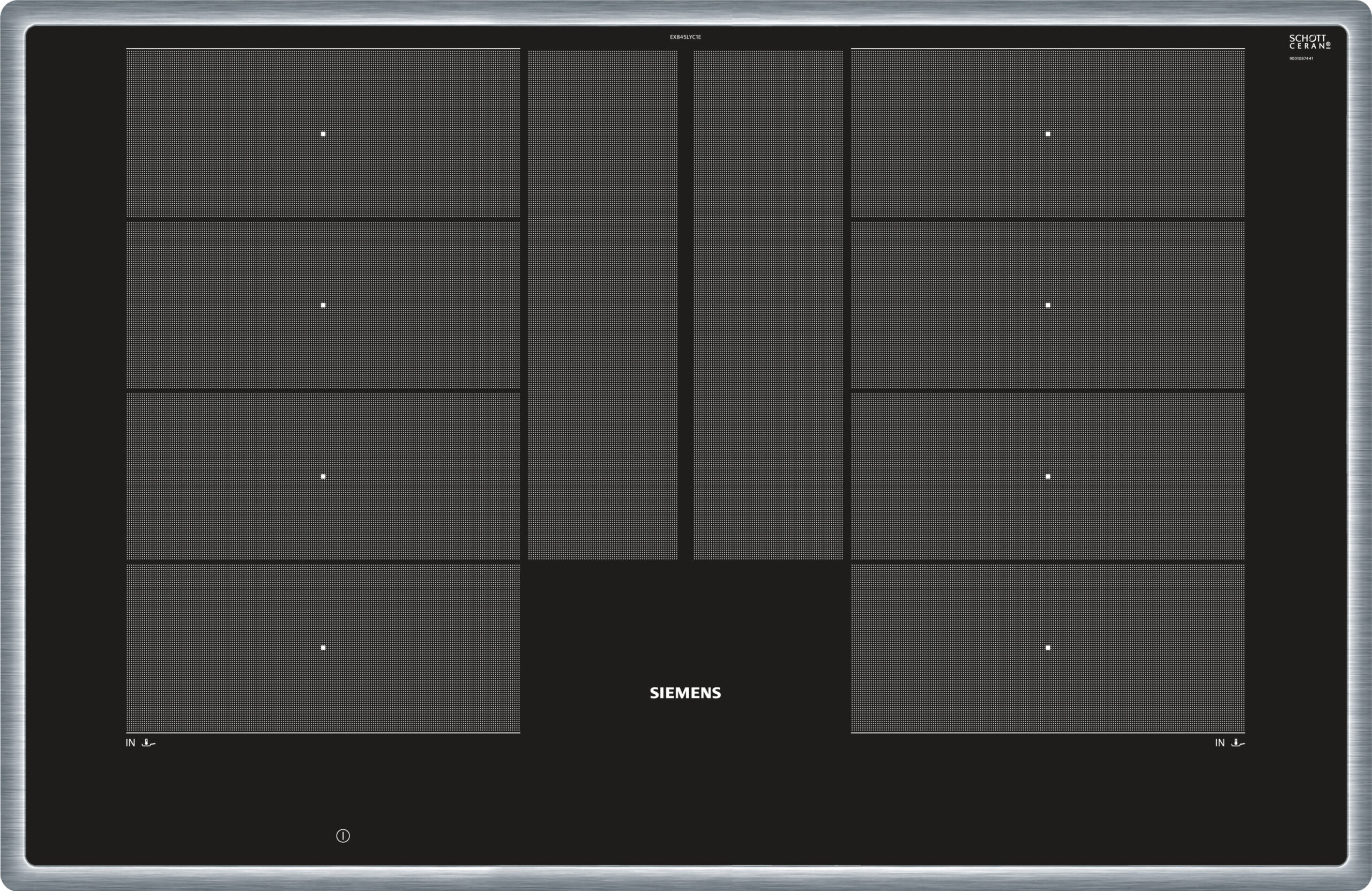 Siemens EX845LYC1E kookplaat Zwart, Roestvrijstaal Ingebouwd Inductiekookplaat zones 4 zone(s) - Afbeelding 2