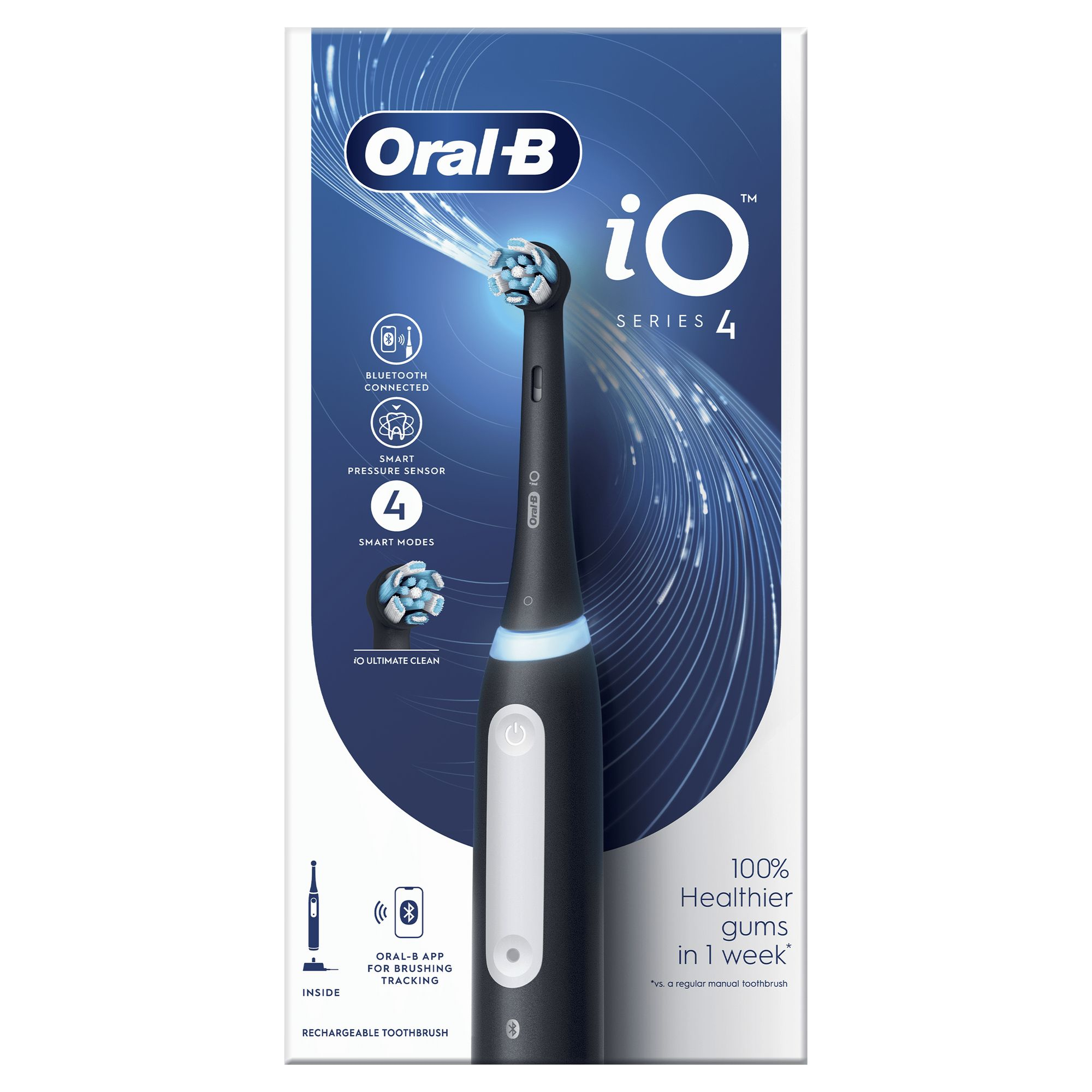 Oral-B iO Series 4 Volwassene Vibrerende tandenborstel Zwart - Afbeelding 3