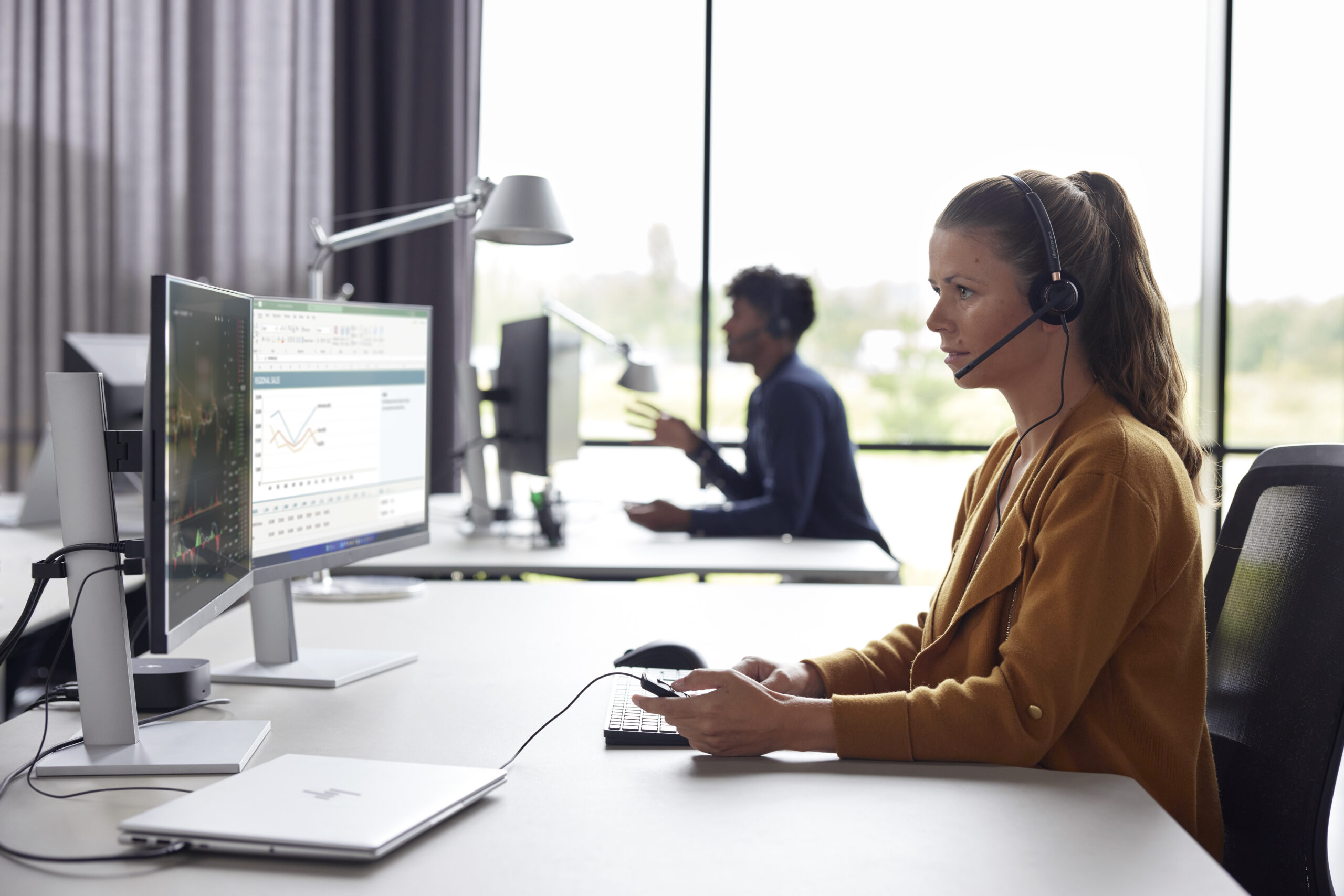 HP Poly EncorePro 520V Binaural Headset VoiceTube met Quick Disconnect - Afbeelding 2