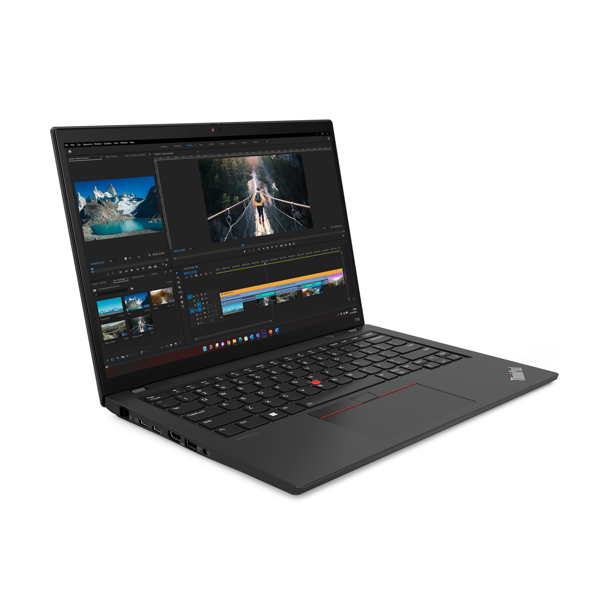 Lenovo ThinkPad T14 Gen 4 (Intel) Intel® Core™ i5 i5-1345U Laptop 35,6 cm (14") 2.2K 16 GB DDR4-SDRAM 512 GB SSD Wi-Fi 6E (802.11ax) Windows 11 Pro Scandinavisch Zwart - Afbeelding 7