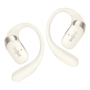 SHOKZ OpenFit 2 Headset Draadloos oorhaak, Open-ear Gesprekken/Muziek/Sport/Elke dag Beige