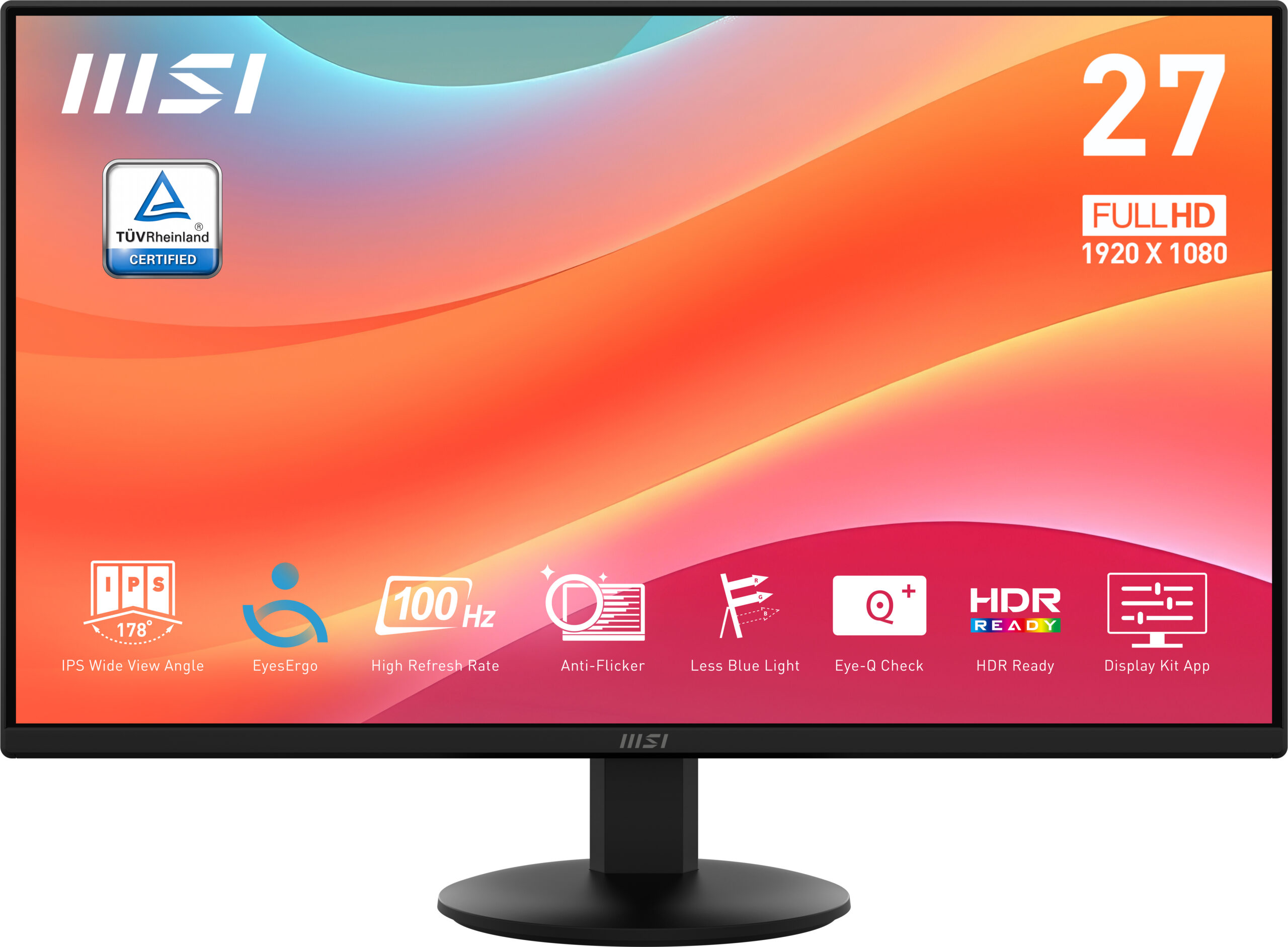MSI Pro MP272L computer monitor 68,6 cm (27") 1920 x 1080 Pixels Full HD LED Zwart - Afbeelding 4