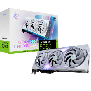 MSI GAMING GEFORCE RTX 5080 16G TRIO OC WHITE videokaart NVIDIA 16 GB GDDR7