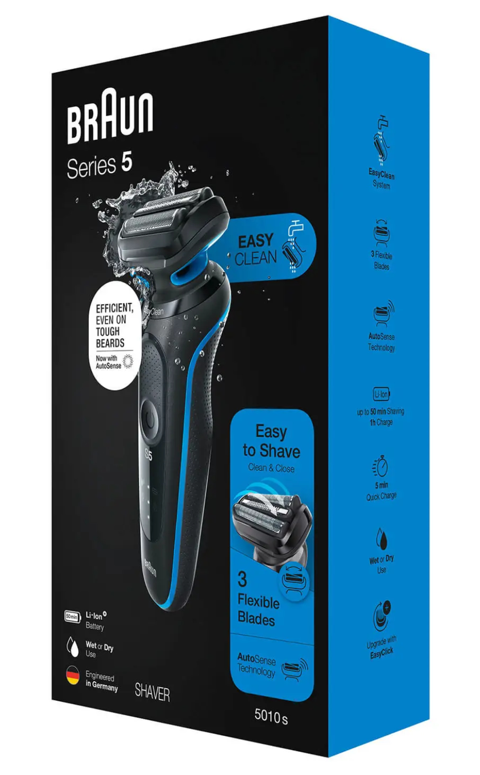 Braun 51-B1000s Scheerapparaat met scheerblad Zwart, Blauw - Afbeelding 7