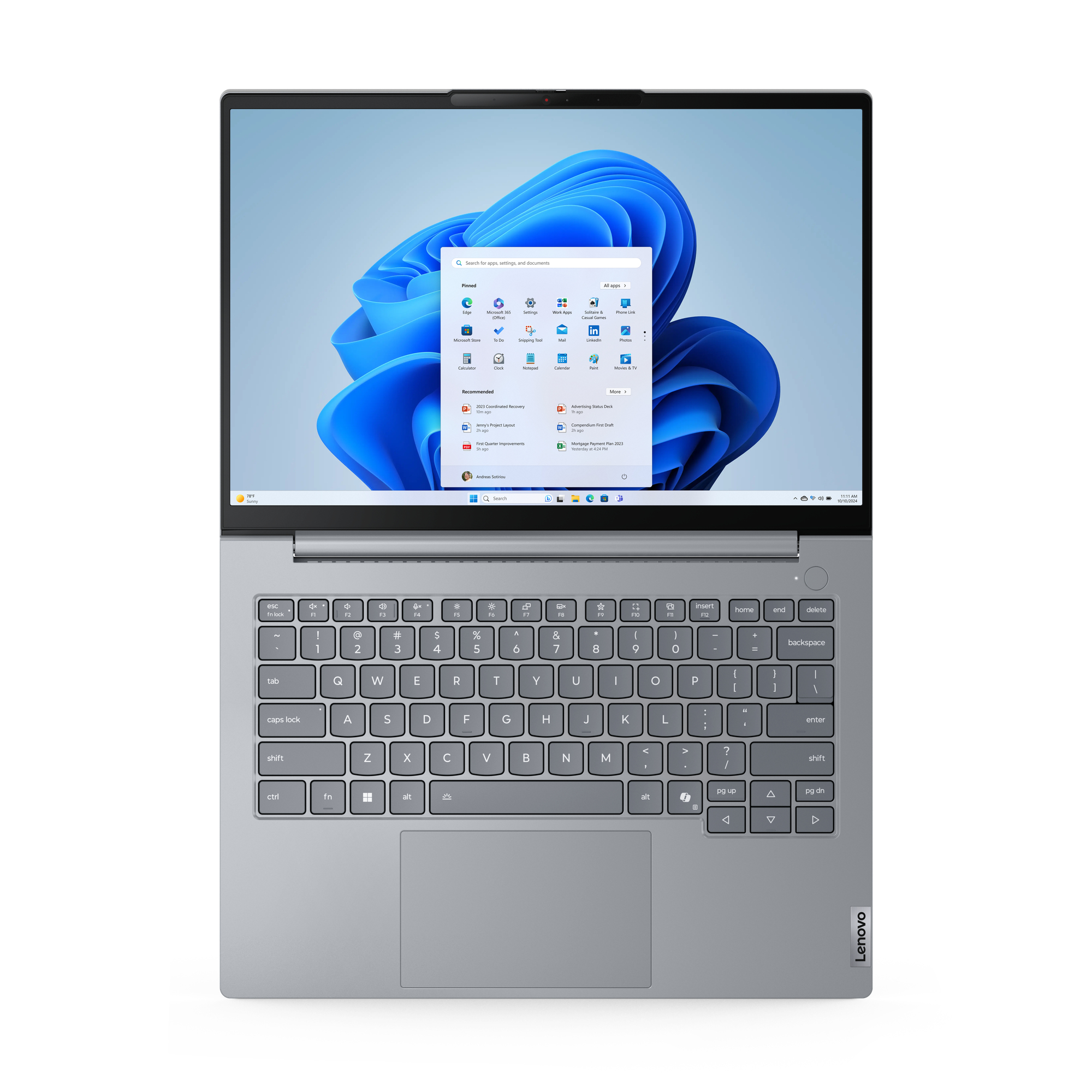 Lenovo ThinkBook 14 G8 IRL Intel Core 7 240H Laptop 35,6 cm (14") WUXGA 16 GB DDR5-SDRAM 512 GB SSD Wi-Fi 6 (802.11ax) Windows 11 Pro Engels Grijs - Afbeelding 14