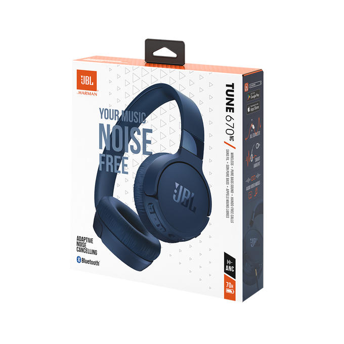 JBL Tune 670 NC Headset Bedraad en draadloos Hoofdband Oproepen/muziek USB Type-C Bluetooth Blauw - Afbeelding 12