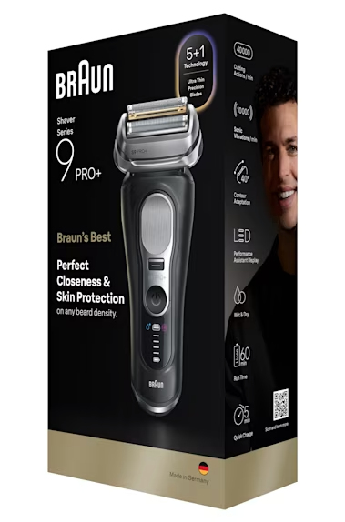 Braun Series 9 Pro+ 9600s Scheerapparaat met scheerblad Trimmer Zwart - Afbeelding 3