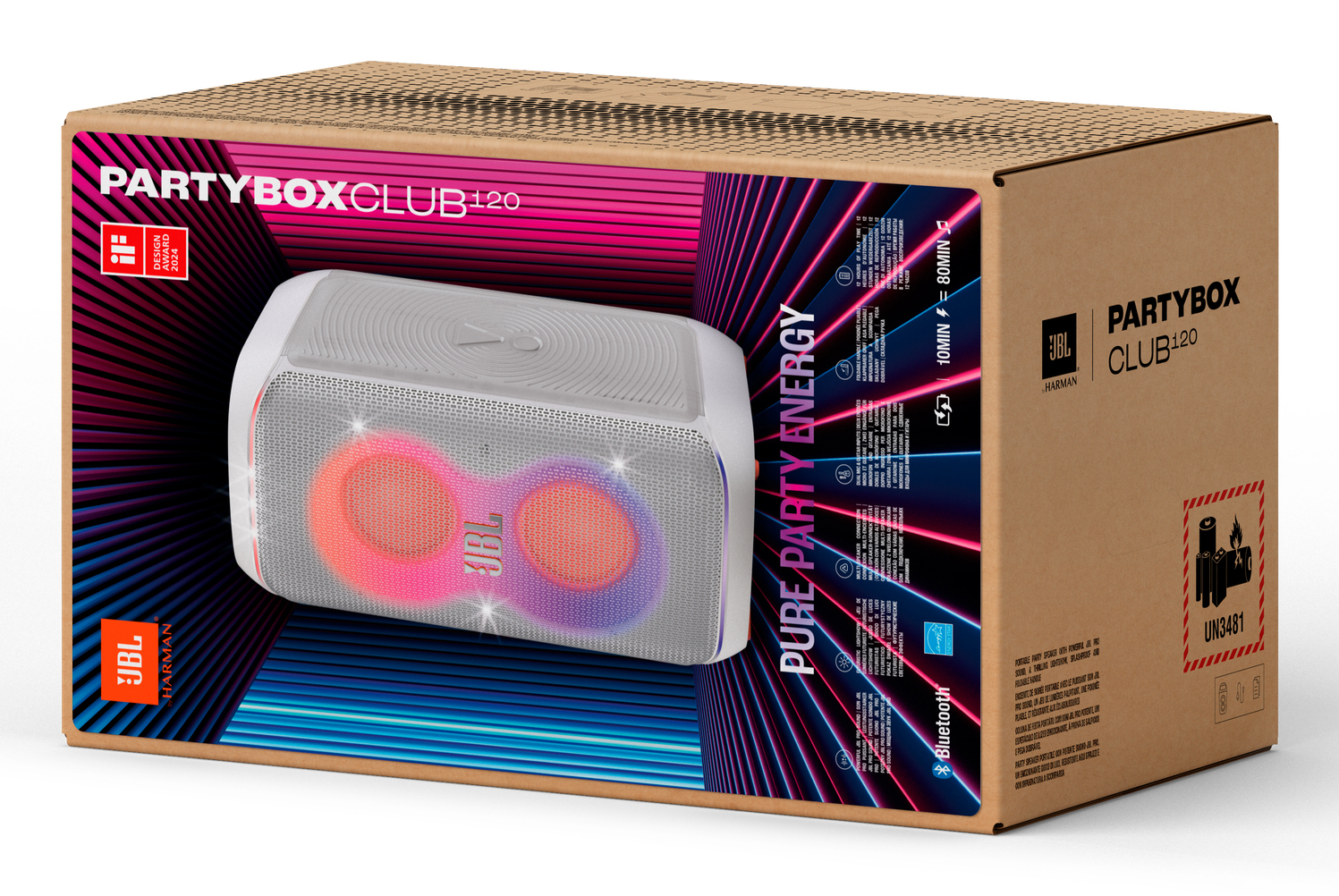 JBL PartyBox Club 120 Feestluidspreker Wit 160 W - Afbeelding 13