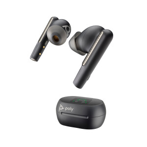 Poly Voyager Free 60+ UC M Carbon Black Earbuds + BT700 USB-C-adapter + oplaadcase met touchscreen