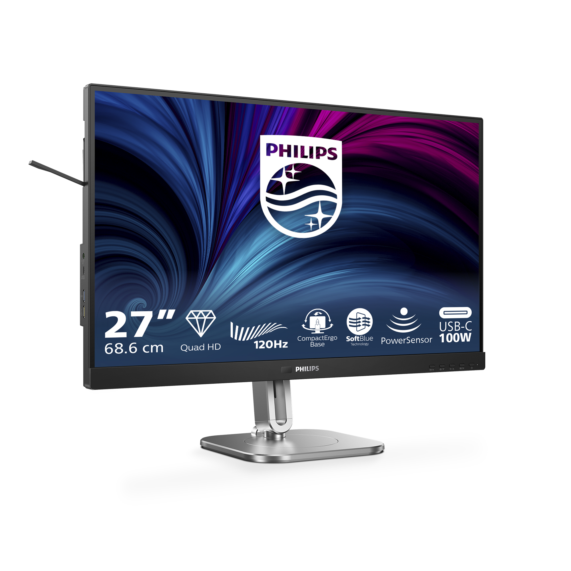 Philips 27B2U4601/00 computer monitor 68,6 cm (27") 2560 x 1440 Pixels Quad HD LCD Grijs - Afbeelding 3
