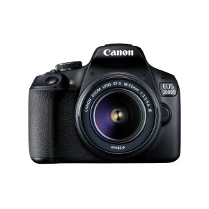 Canon EOS 2000D + EF-S 18-55mm f/3.5-5.6 III SLR camerakit 24,1 MP CMOS 6000 x 4000 Pixels Zwart