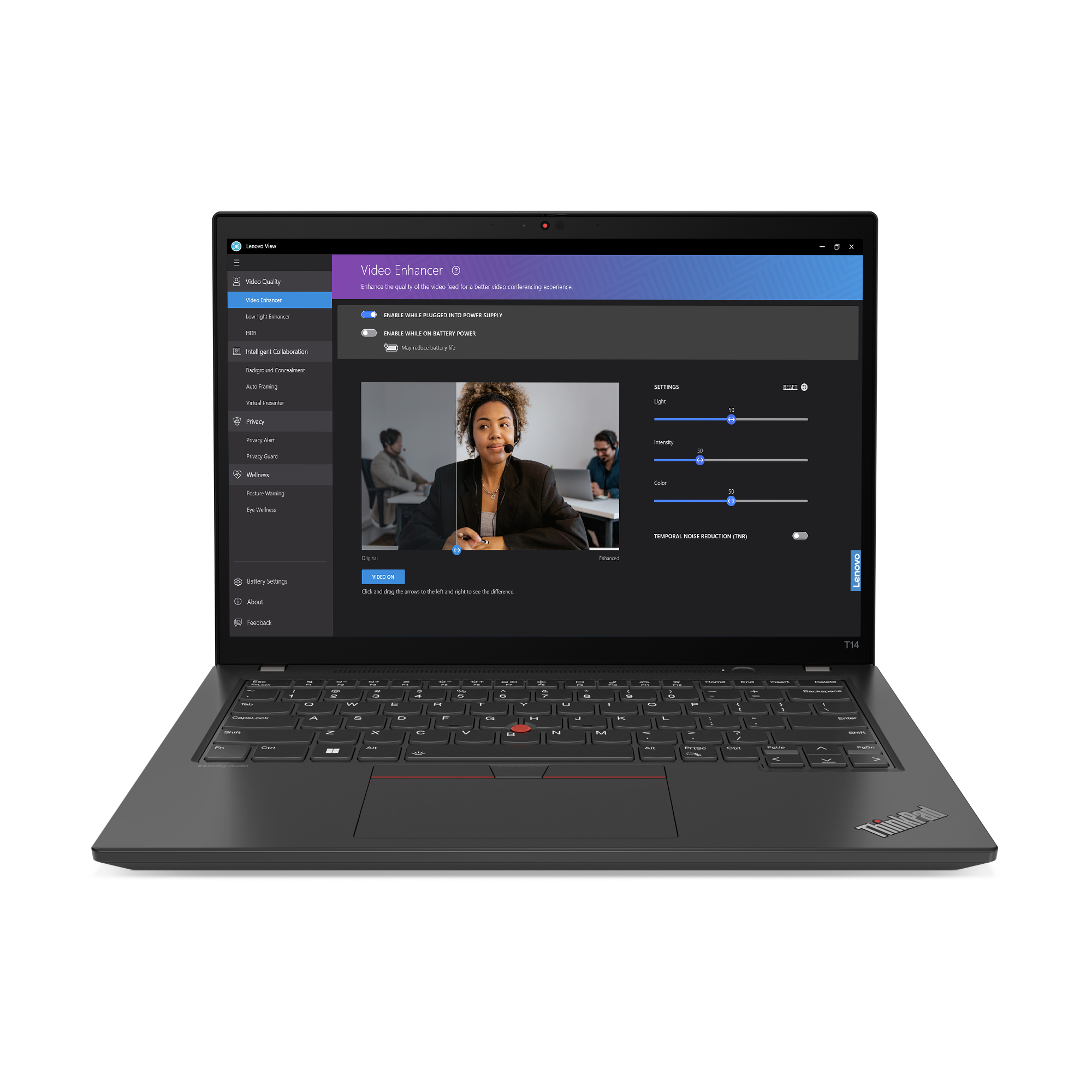 Lenovo ThinkPad T14 Gen 4 (Intel) Intel® Core™ i5 i5-1345U Laptop 35,6 cm (14") 2.2K 16 GB DDR4-SDRAM 512 GB SSD Wi-Fi 6E (802.11ax) Windows 11 Pro Scandinavisch Zwart - Afbeelding 4