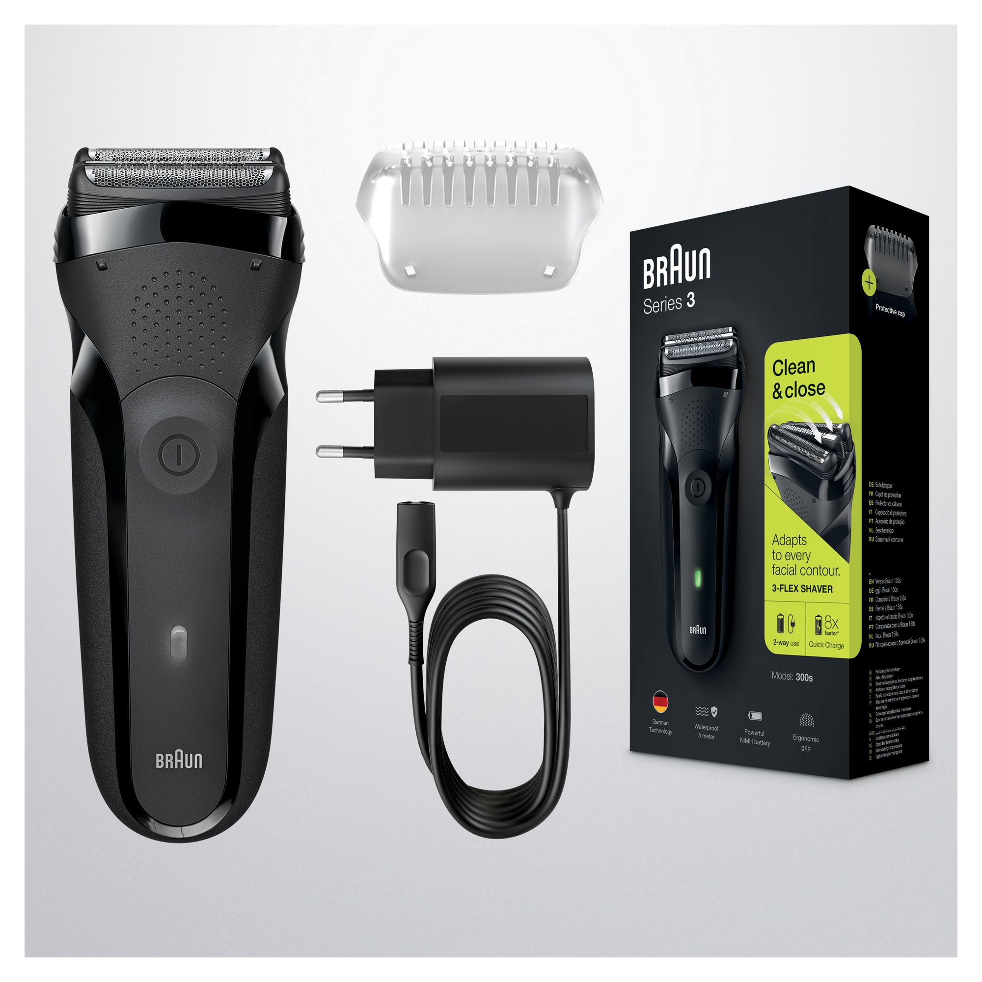 Braun Series 3 Shave&Style 300BT Elektrisch Scheerapparaat, Scheermes Voor Mannen, Zwart - Afbeelding 6