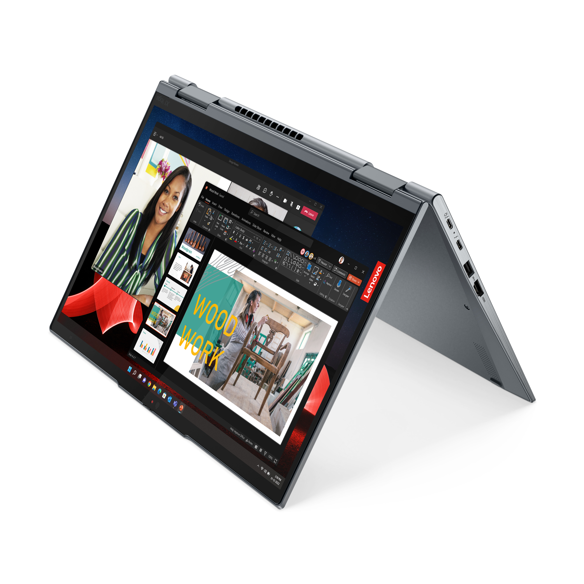 T1A Lenovo ThinkPad X1 Yoga Gen 8 Refurbished Intel® Core™ i5 i5-1345U Hybride (2-in-1) 35,6 cm (14") Touchscreen WUXGA 32 GB LPDDR5-SDRAM 512 GB SSD Grijs - Afbeelding 3