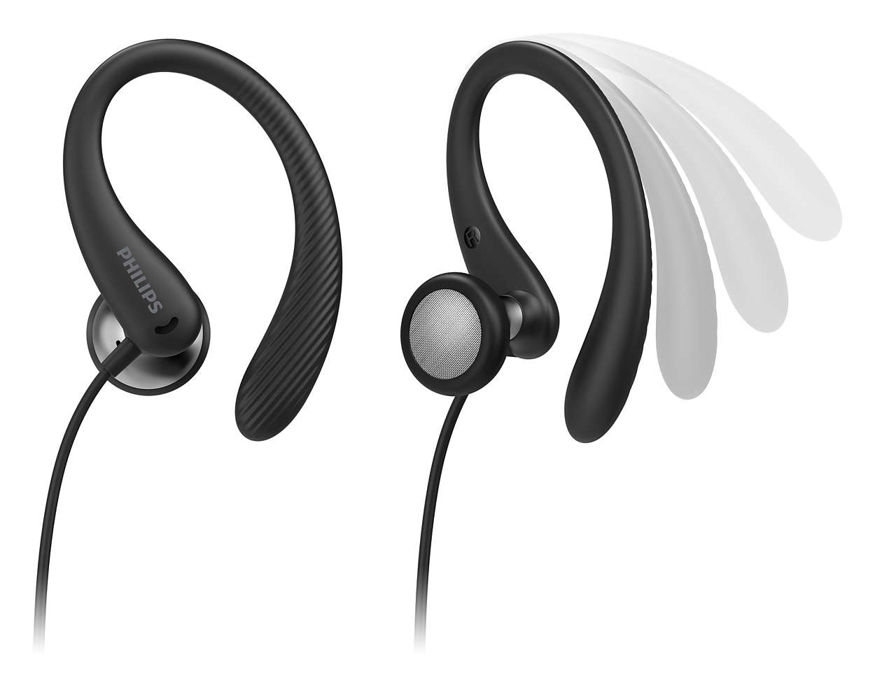 Philips TAA1105BK/00 hoofdtelefoon/headset Bedraad oorhaak, In-ear Sporten Zwart - Afbeelding 3