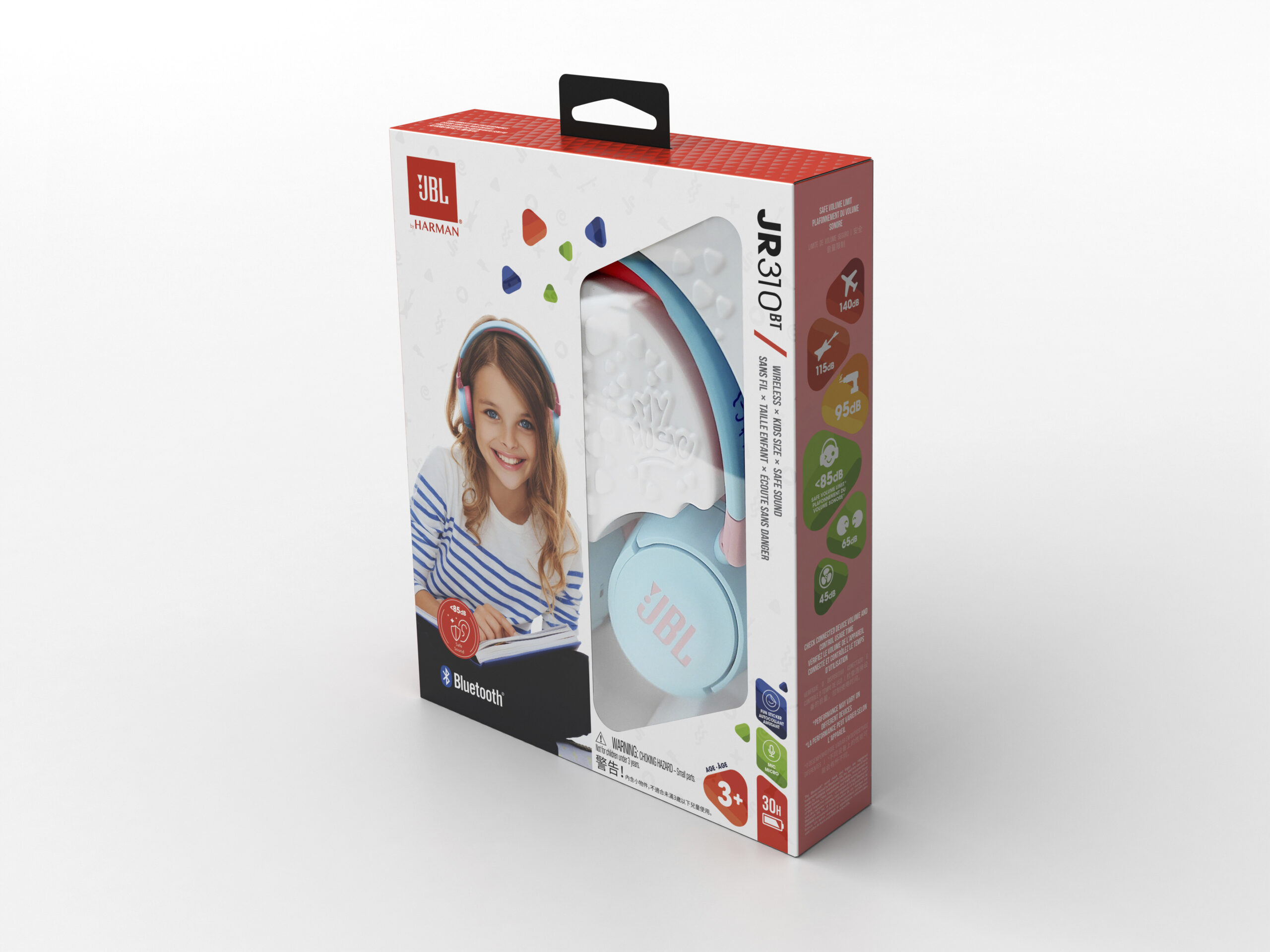 JBL JR310 BT Hoofdtelefoons Draadloos Hoofdband Muziek USB Type-C Bluetooth Blauw - Afbeelding 6