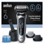 Braun Series 6 62-S7650cc Scheerapparaat met scheerblad Trimmer Zilver