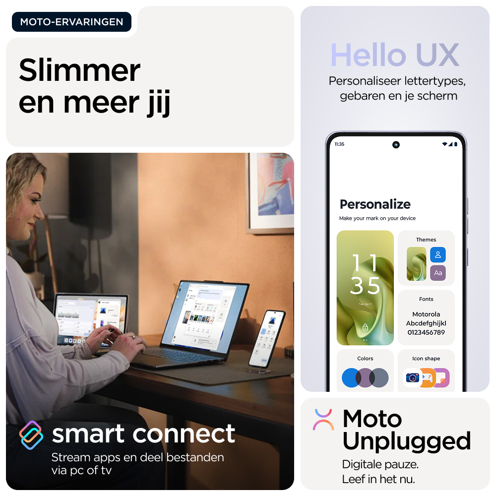 Motorola moto g86 5G 16,9 cm (6.67") Dual SIM Android 15 USB Type-C 8 GB 256 GB 5200 mAh Lila - Afbeelding 6