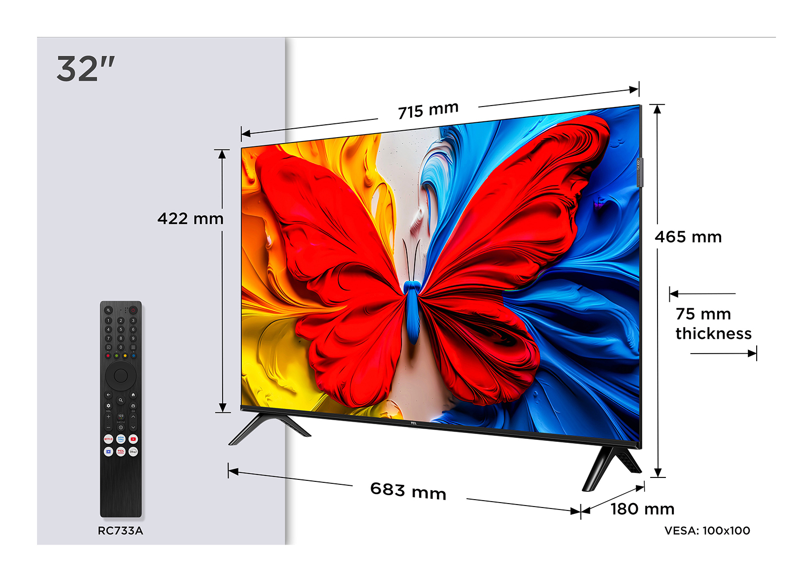 TCL 32S5K tv 81,3 cm (32") Full HD Smart TV Wifi Zwart - Afbeelding 3