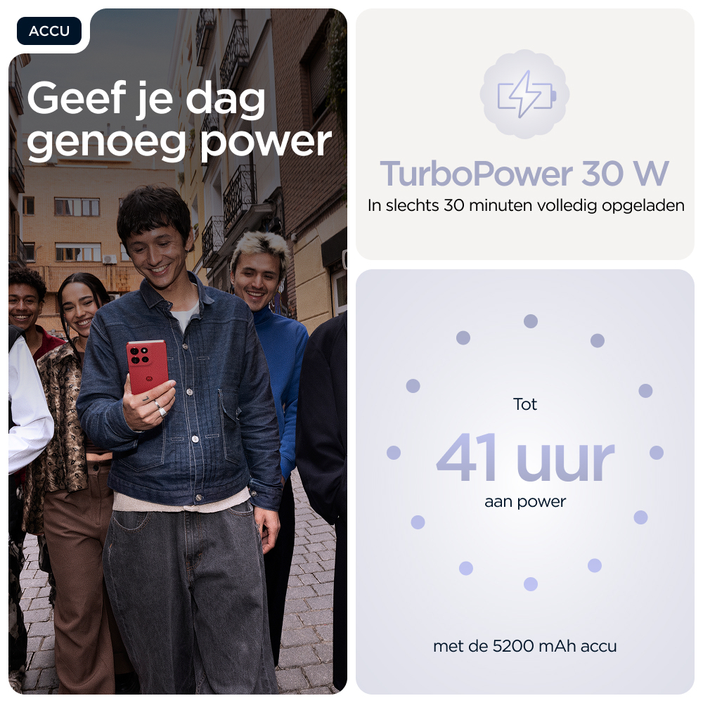 Motorola moto g86 5G 16,9 cm (6.67") Dual SIM Android 15 USB Type-C 8 GB 256 GB 5200 mAh Lila - Afbeelding 4