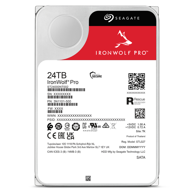 Seagate IronWolf Pro ST24000NT002 interne harde schijf 24 TB 7200 RPM 512 MB 3.5" SATA III - Afbeelding 4