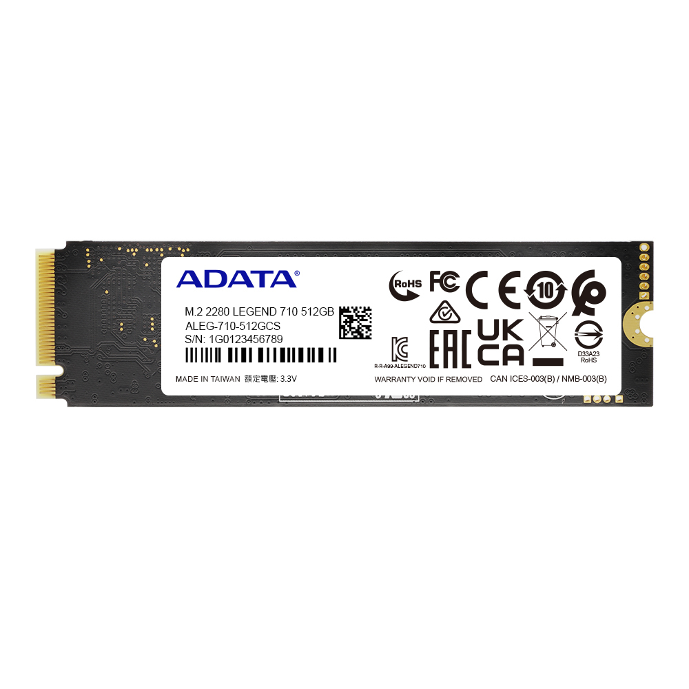 ADATA LEGEND 710 512 GB M.2 PCI Express 3.0 NVMe 3D NAND - Afbeelding 7