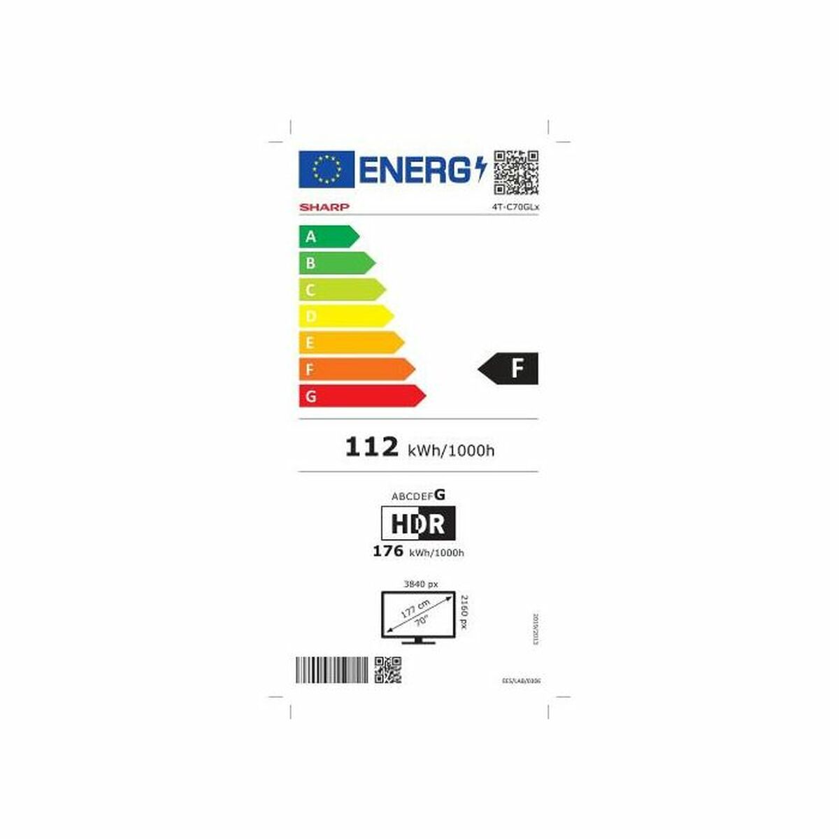 Sharp 70GL4260E tv 177,8 cm (70") 4K Ultra HD Smart TV Wifi Zwart - Afbeelding 2