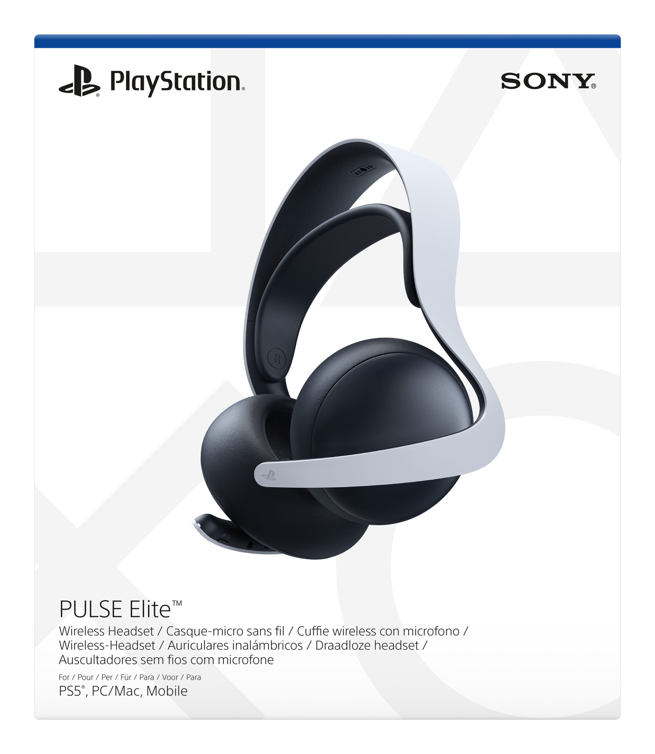 Sony PULSE Elite Headset Draadloos Hoofdband Gamen Bluetooth Zwart, Wit - Afbeelding 3