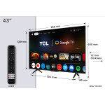 TCL P7K 43P7K tv 109,2 cm (43") 4K Ultra HD Smart TV Wifi Metallic 430 cd/m²