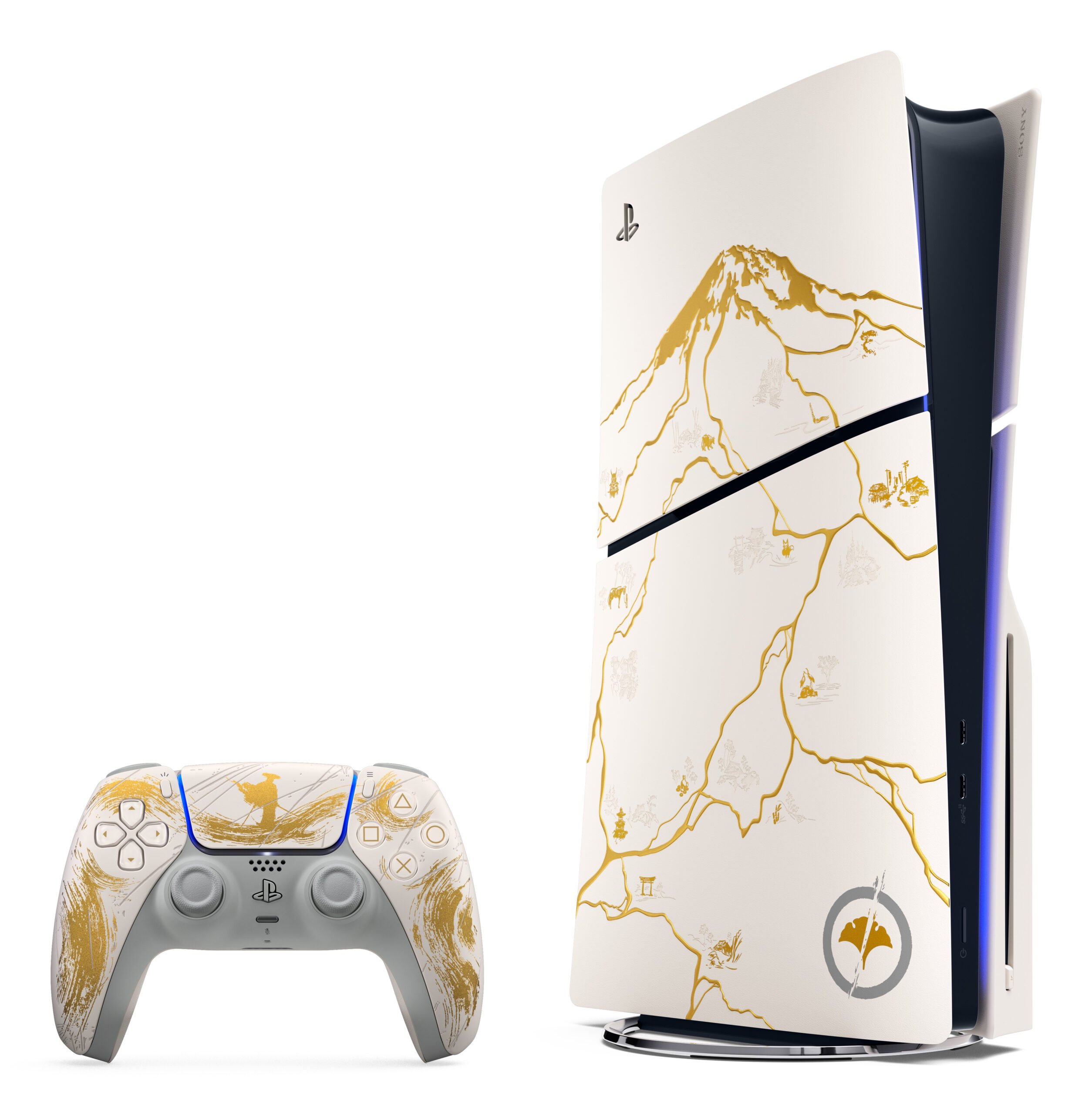 Sony PlayStation 5 - Ghost of Yotei Gold Limited Edition 1 TB Wifi Zwart, Wit - Afbeelding 2