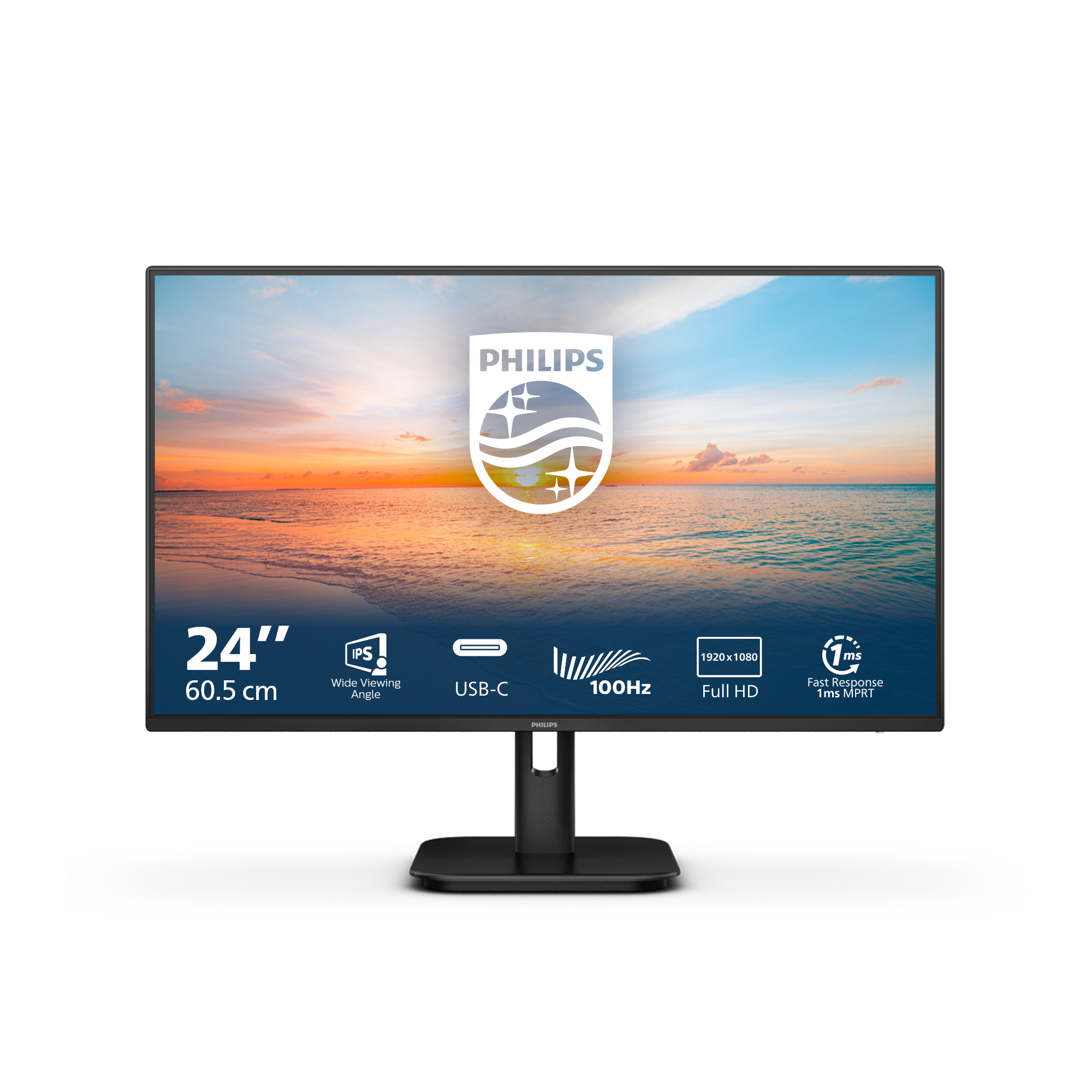 Philips 1000 series 24E1N1300A/00 computer monitor 60,5 cm (23.8") 1920 x 1080 Pixels Full HD LCD Zwart - Afbeelding 2