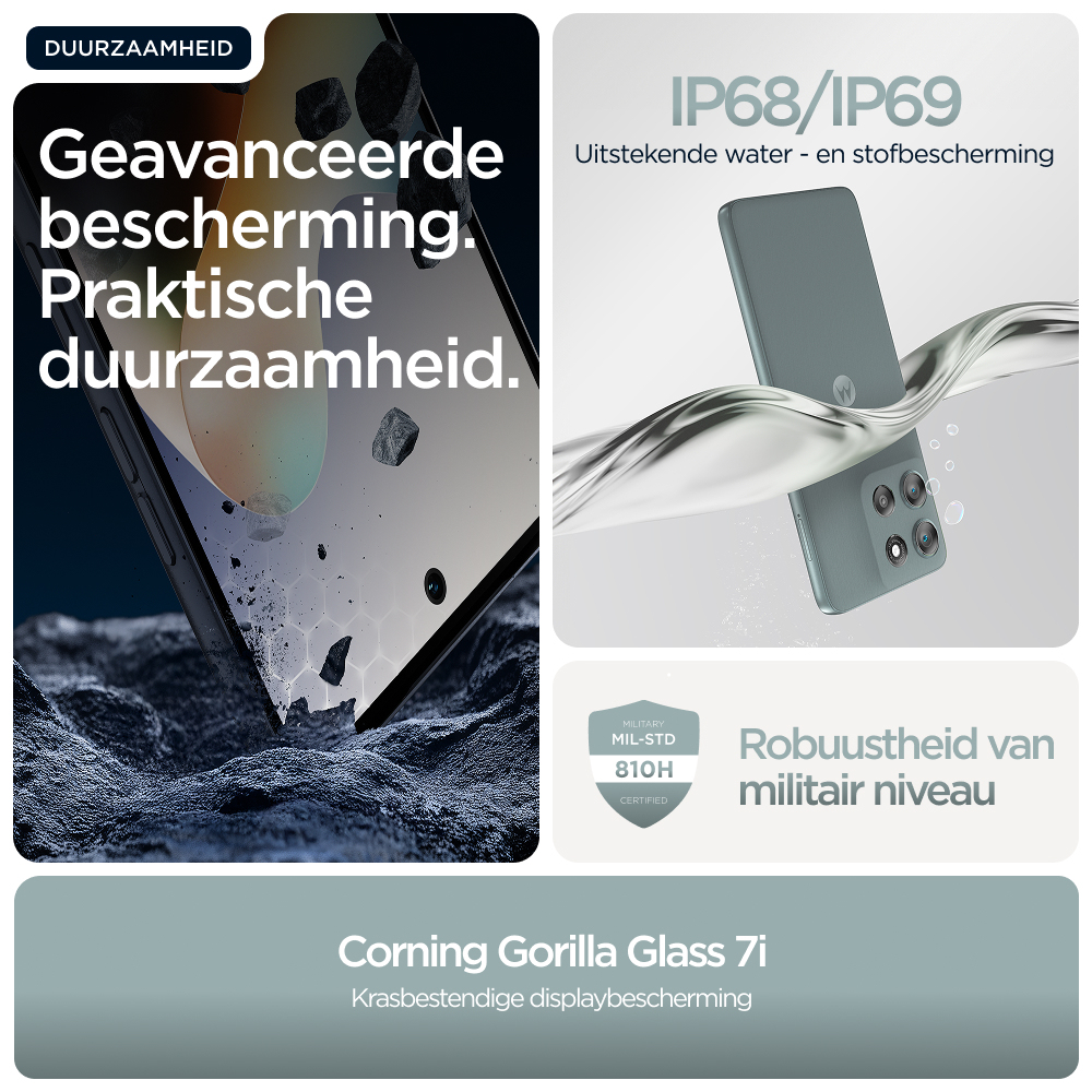 Motorola moto g56 5G 17,1 cm (6.72") Hybride Dual SIM Android 15 USB Type-C 8 GB 256 GB 5200 mAh Grijs - Afbeelding 2