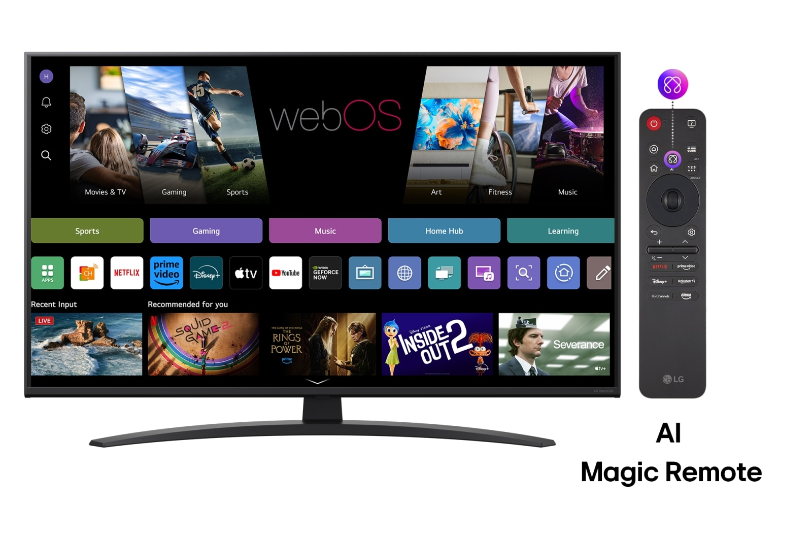 LG NanoCell AI 43NANO81A3A tv 109,2 cm (43") 4K Ultra HD Smart TV Wifi Zwart - Afbeelding 3