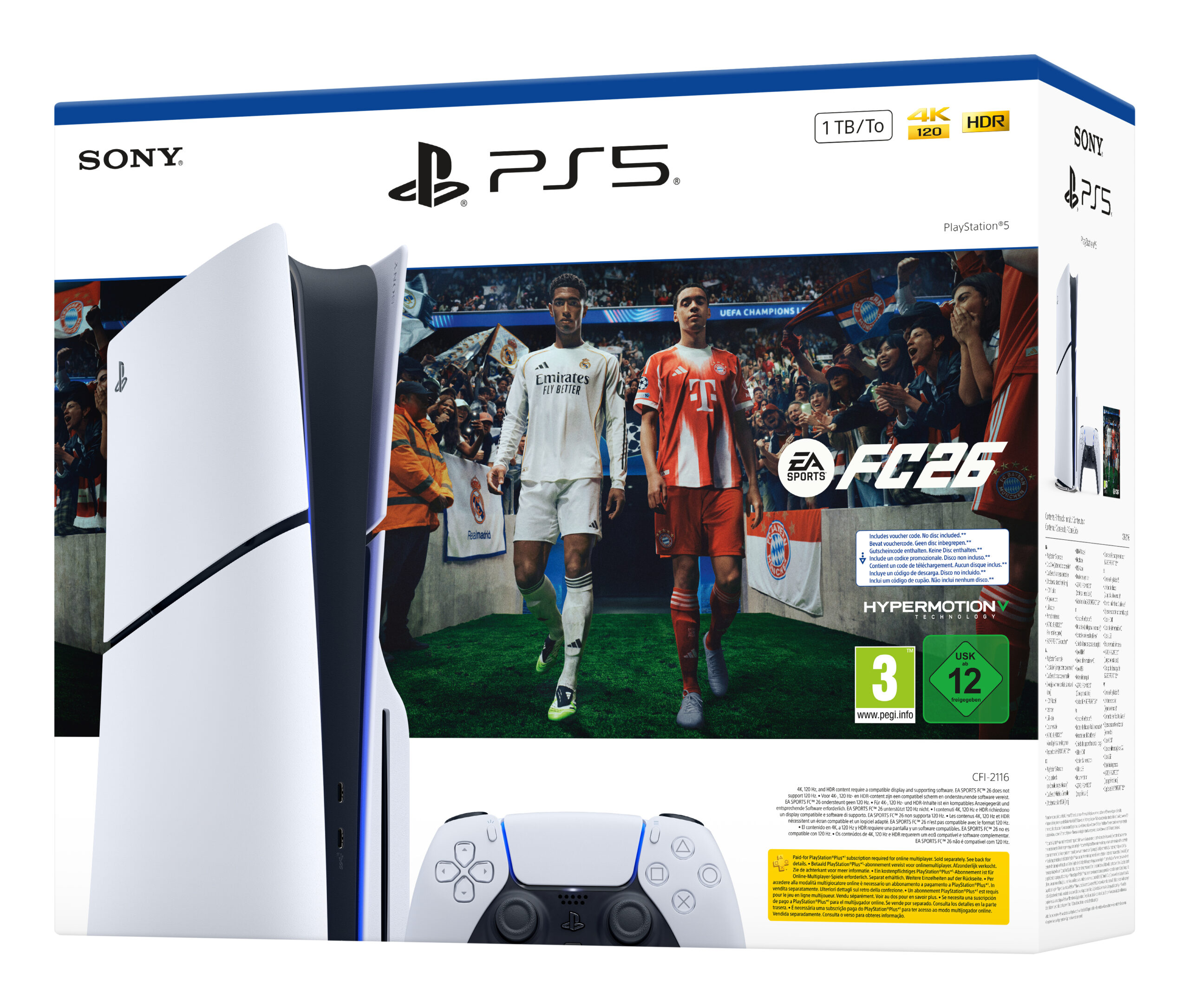 Sony PlayStation 5 + EA Sports FC 26 Bundle 1 TB Wifi Zwart, Wit - Afbeelding 4