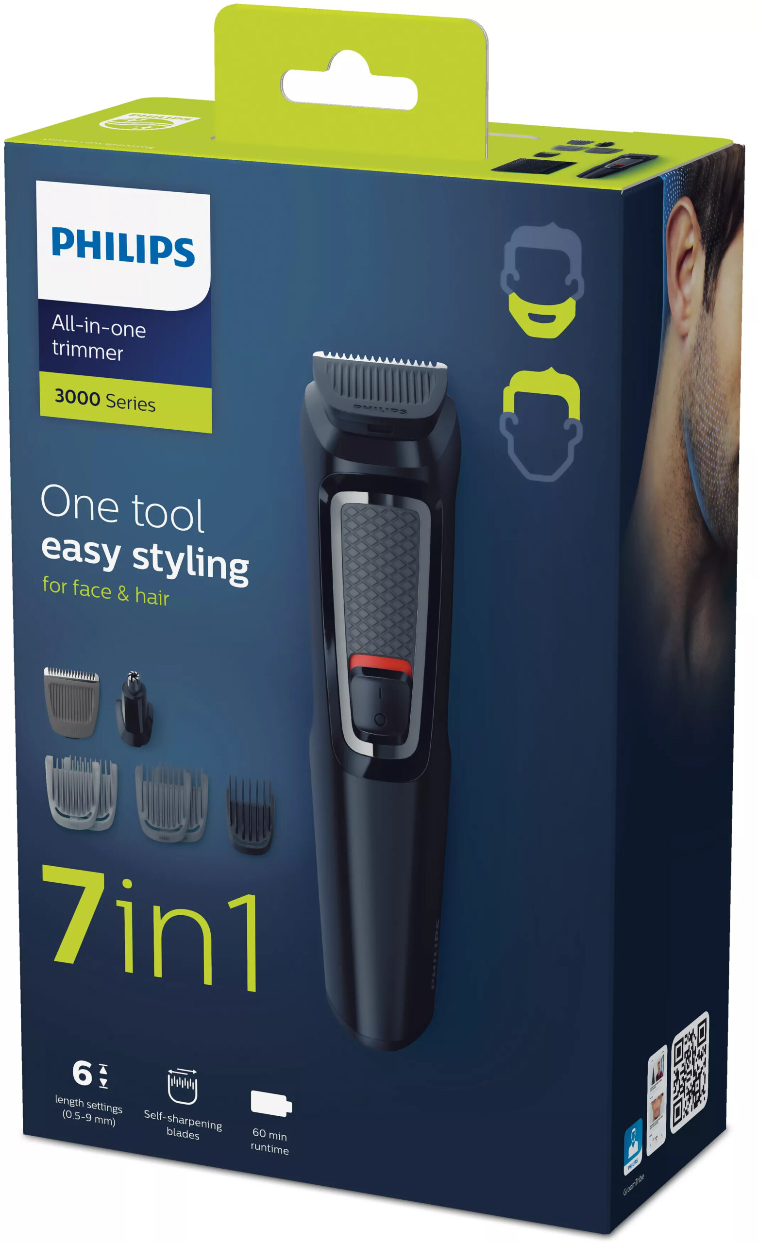 Philips MULTIGROOM Series 3000 MG3720/15 7-in-1, gezicht en haar - Afbeelding 2