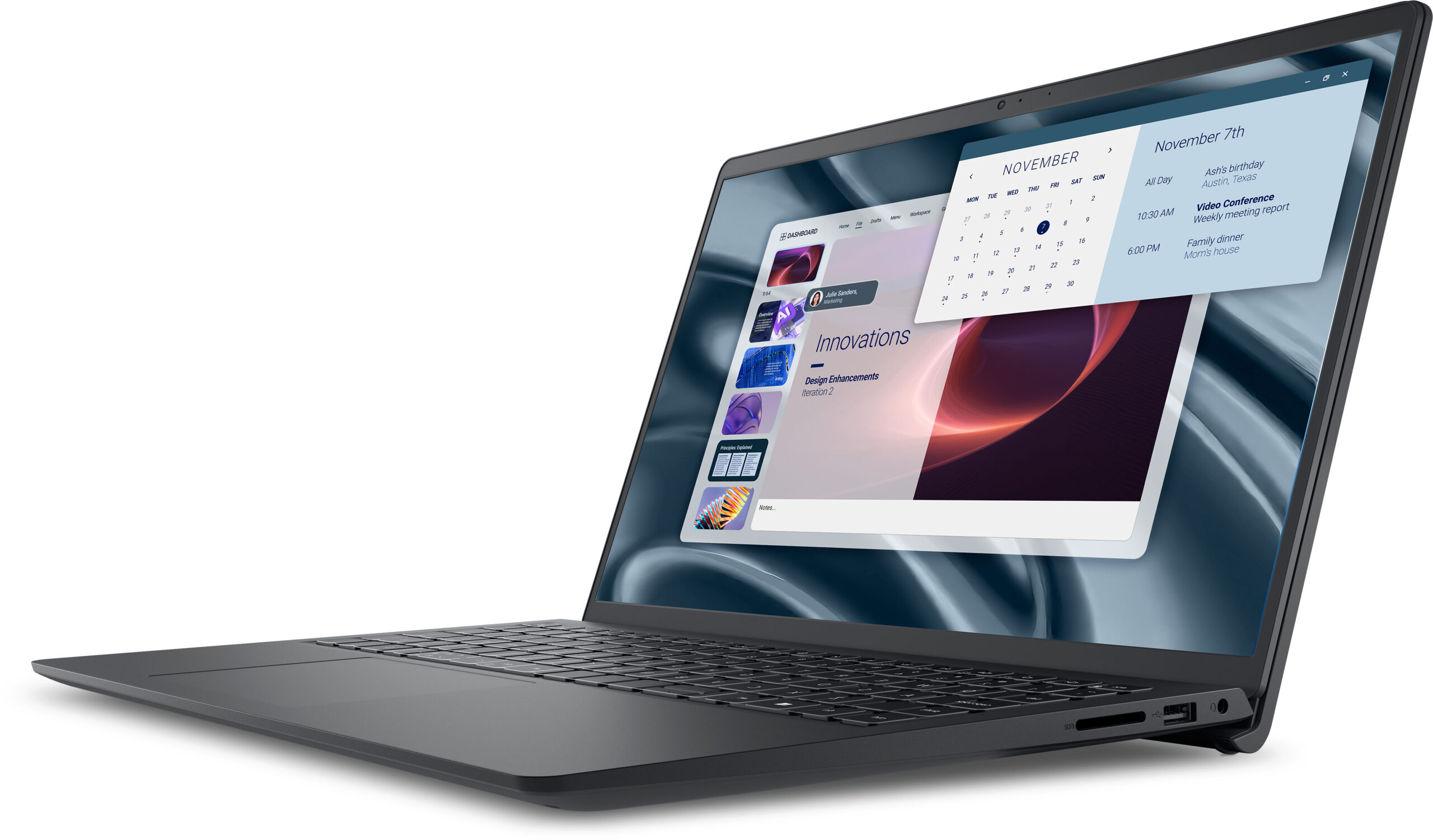 DELL Pro 15 Essential PV15255 AMD Ryzen™ 5 7520U Laptop 39,6 cm (15.6") Full HD 8 GB LPDDR5-SDRAM 512 GB SSD Wi-Fi 5 (802.11ac) Windows 11 Pro Scandinavisch Zwart - Afbeelding 4