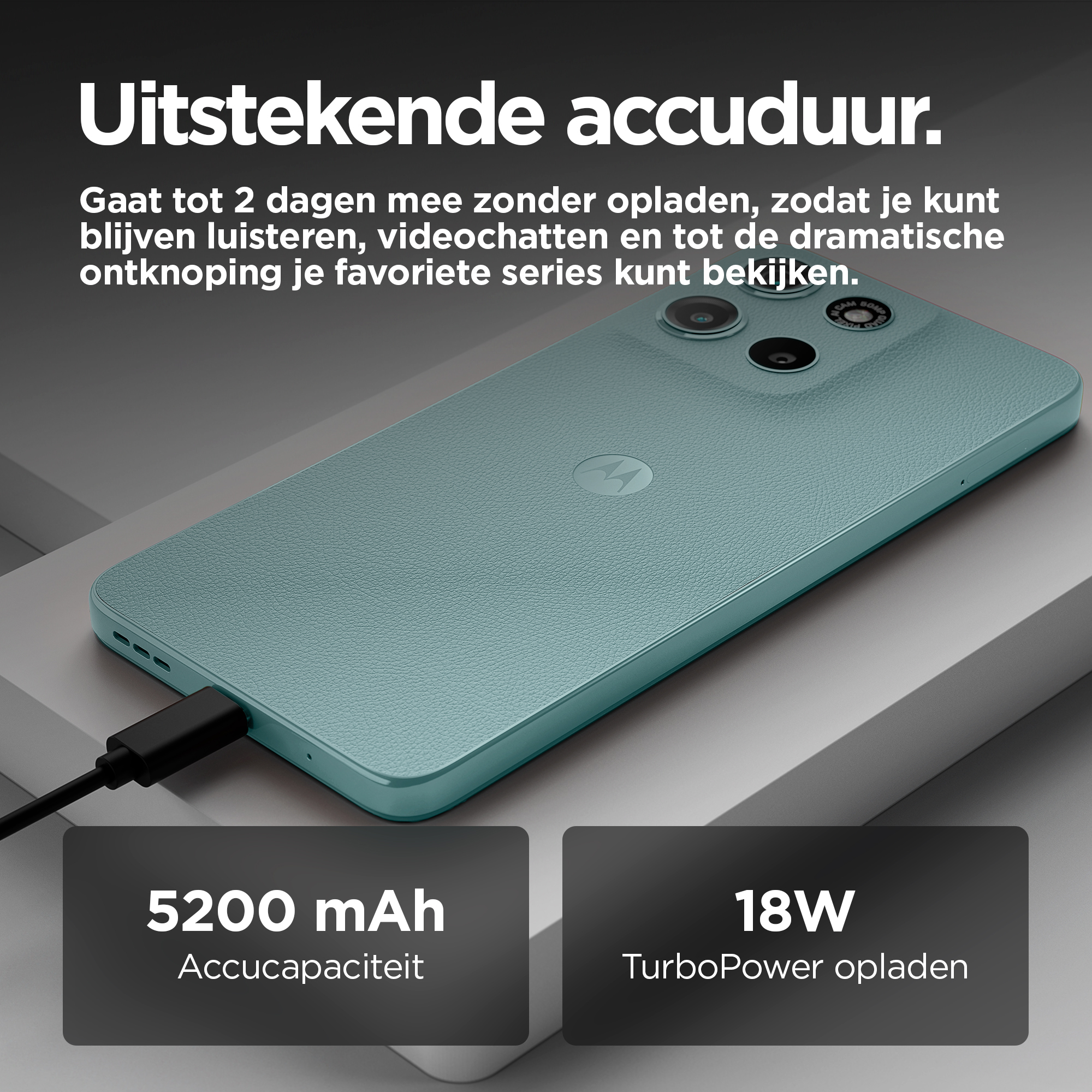 Motorola moto g15 17,1 cm (6.72") Dual SIM Android 15 4G USB Type-C 8 GB 128 GB 5200 mAh Lichtblauw - Afbeelding 3