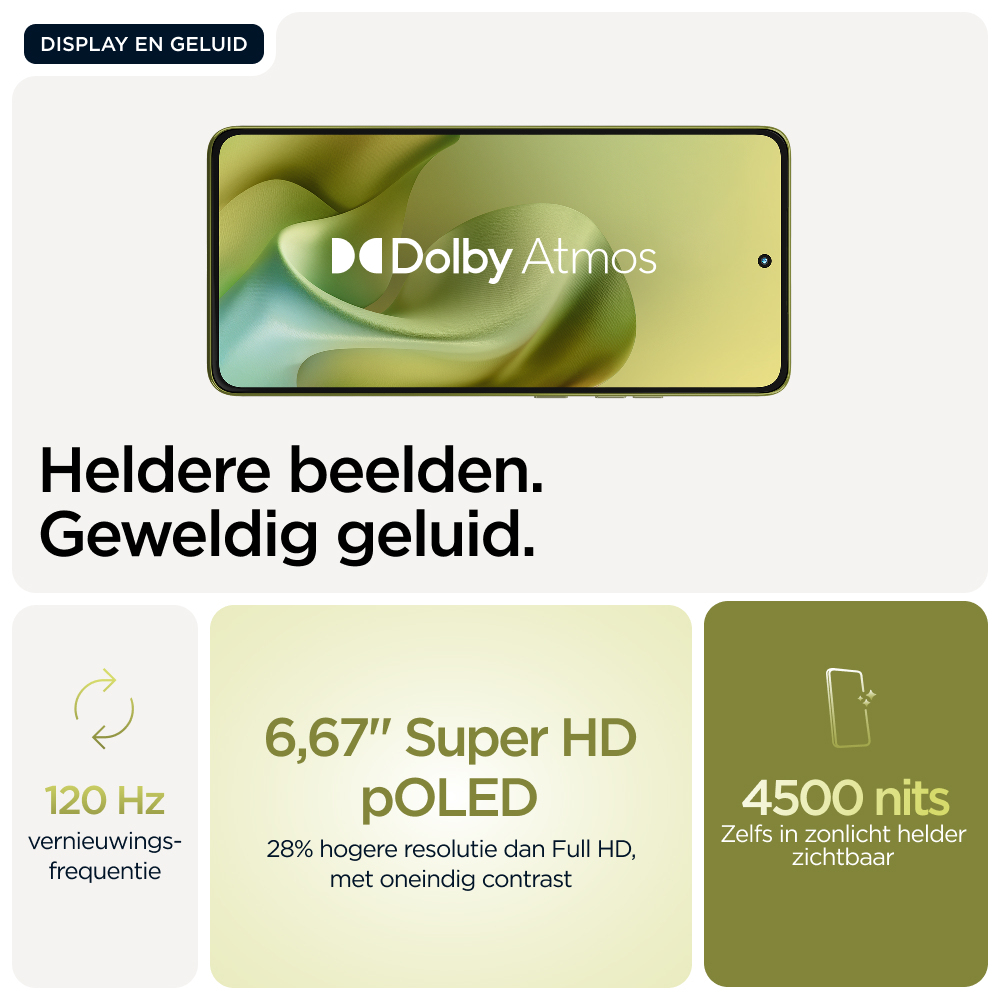 Motorola moto g86 5G 16,9 cm (6.67") Dual SIM Android 15 USB Type-C 8 GB 256 GB 5200 mAh Groen - Afbeelding 2