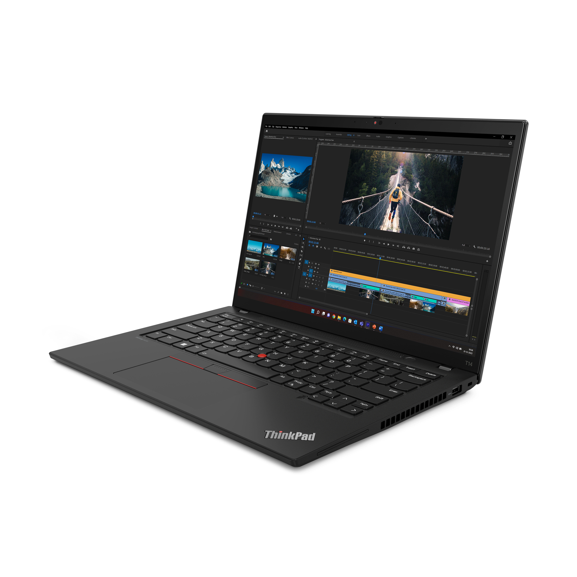 Lenovo ThinkPad T14 Gen 4 (Intel) Intel® Core™ i5 i5-1345U Laptop 35,6 cm (14") 2.2K 16 GB DDR4-SDRAM 512 GB SSD Wi-Fi 6E (802.11ax) Windows 11 Pro Scandinavisch Zwart - Afbeelding 6