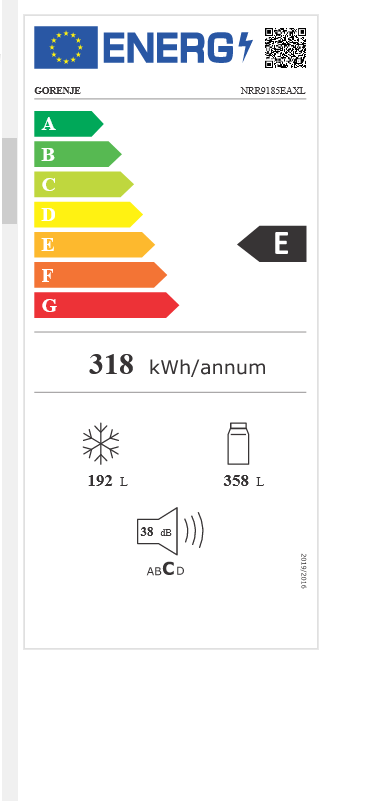 Gorenje NRR9185EAXL amerikaanse koelkast Vrijstaand 550 l E Zilver - Afbeelding 29